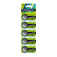Батарейка Ergolux CR2032 BL5 Lithium 3V (5/100/2000) 