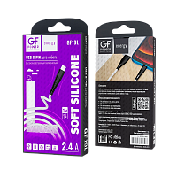 Кабель GFPower 19L USB (m)-Lightning (m) 1м 2.4A силикон белый (1/120/480)