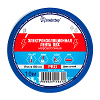 Изолента Smartbuy PRO 19мм*10м ПВХ морозостойкая синий 