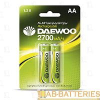 Аккумулятор бытовой Daewoo HR6 AA BL2 NI-MH 2700mAh (2/20/100)