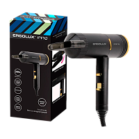 Фен Ergolux ELX-HD14-C02 PRO 2000W складная ручка черный золотой (1/40) 