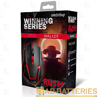 Мышь проводная Smartbuy 722G RUSH Walker игровая USB черный (1/40) 