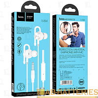 Наушники внутриканальные HOCO M84 с микр. белый (1/16/160)