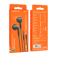 Наушники вставные Borofone BM71 с микр. черный (1/76/304)