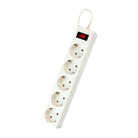 Сетевой фильтр Smartbuy SBSP 5р.С/З 10A 1.8м белый (1/45)