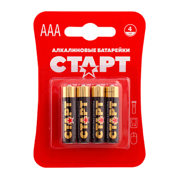 Батарейка Старт LR03 AAA BL4 Alkaline 1.5V (4/40/720)