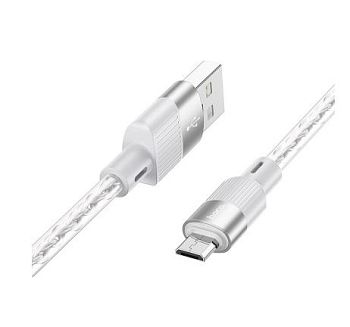 Кабель HOCO X99 USB (m)-microUSB (m) 1м 2.4A силикон серый