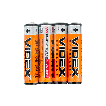 Батарейка Videx R03 AAA SH4 Heavy Duty 1.5V (4/60/1440)