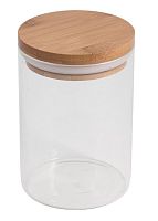 Банка стеклянная BAMBU для сыпучих продуктов с крышкой 0.6л (1/24)
