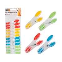 Прищепки для белья Рыжий кот 8.2х1.5см 12шт. ассорти (1/12/144)