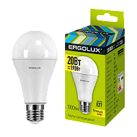Лампа светодиодная Ergolux A65 E27 20W 3000К 180-240V груша ЛОН (1/10/100)