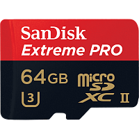 Карта памяти microSD SanDisk Extreme Pro 64GB Class10 UHS-I (U3) 95 МБ/сек с адаптером