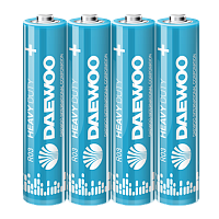 Батарейка Daewoo R03 AAA Shrink 4 Heavy Duty 1.5V (4/40/960)