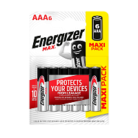 Батарейка Energizer MAX+Power seal LR03 AAA BL6 Alkaline 1.5V (6/72)