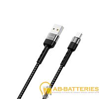 Кабель Borofone BX34 USB (m)-microUSB (m) 1м 2.4A нейлон черный (1/360)