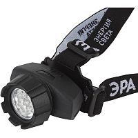 Фонарь налобный ЭРА GB-604 2W 18LED от батареек 4 режима черный (1/10/60)