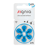 Батарейка Siemens Signia ZA675 BL6 Zinc Air 1.45V (6/60/300)