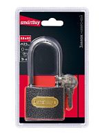 Замок Smartbuy навесной 48х40мм удлиненная дужка 3 ключа (1/120)