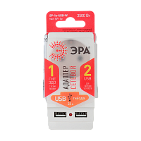 Разветвитель ЭРА SP 1р.С/З 16A 2USB белый (1/10/60)