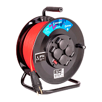 Удлинитель Космос 4р.С/З 16A 50.0м ПВС 3х2.5мм² IP54 на катушке (1)