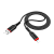 Кабель HOCO X59 USB (m)-Lightning (m) 1.0м 2.4A нейлон черный (1/30/300)