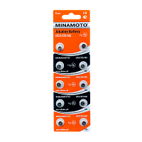 Батарейка Minamoto G0/LR521/LR63/LR50/379A/179 BL10 Alkaline 1.5V (10/200/10000)