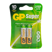 Батарейка GP Super LR6 AA BL2 Alkaline 1.5V (2/20/160) 
