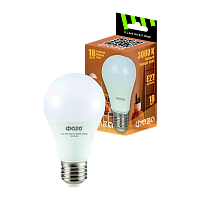 Лампа светодиодная Фаzа A60 E27 18W 3000К 220-240V груша (1/10/100)