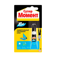 Супер-клей Момент ТРИО ГЕЛЬ 3г универсальный BL1