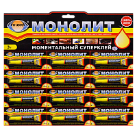 Супер-клей Aviora МОНОЛИТ 3г универсальный BL12 (12/288)