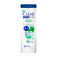 Шампунь Clear Свежесть ментола 380мл 2 в 1 (1/12)