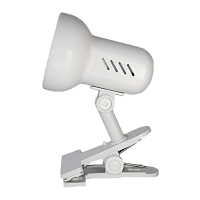 Светильник настольный Camelion H-035 60W 220V E27 прищепка белый (1/12)