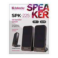 Колонки 2.0 Defender SPK-225 4W USB черный (1/60)