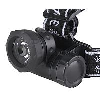 Фонарь налобный ЭРА G1W 1W 1LED от батареек черный (1/25/100)