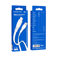 Кабель Borofone BX85 USB (m)-Type-C (m) 1м 3.0A ПВХ белый (1/360)