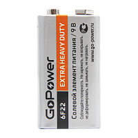 Батарейка GoPower Крона 6F22 Shrink 1 Heavy Duty 9V (1/10/200)