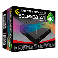 СМАРТ ТВ-приставка Selenga A1 Android 7.1.2 4К черный (1/20)