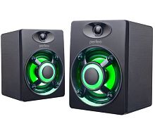 Колонки 2.0 Perfeo OREOL 2х3W LED USB черный