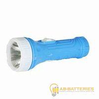 Фонарь универсальный Ultraflash 828-TH 0.4W 1LED от батареек IP44 голубой (1/24)