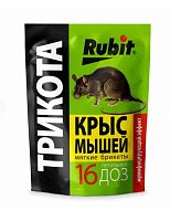 Тесто-брикеты Рубит от крыс и мышей ТриКота мумиф. приманка 16 доз 150г (1/50)
