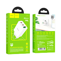 Сетевое З/У HOCO C99A 1USB/2Type-C 3.0A 20W белый (1/13/130)
