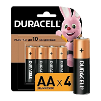 Батарейка Duracell Basic LR6 AA BL4 Alkaline 1.5V (4/48/80/192/21504)