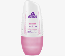 Дезодорант женский Adidas Cool&Care Control роликовый 50мл парфюмированный (1/24)