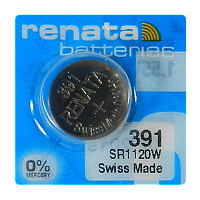 Батарейка Renata 391 (SR1120W) Silver Oxide 1.55V (1/10/100) 