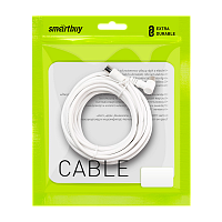 Кабель Smartbuy K-TV125 TV (m)-TV (f) 5м силикон серый (1/50)