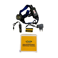 Фонарь налобный Без бренда HT-235-2 от аккумулятора 4 режима черный