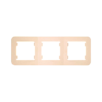 Рамка Makel Lillium 3пост. кремовый 71213 (1/20)