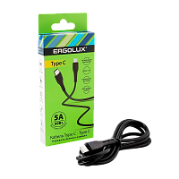 Кабель Ergolux ELX-CDC06-C02 Type-C (m)-Type-C (m) 1.2м 5.0A 80W черный в коробке (1/10/240)