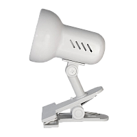 Светильник настольный Camelion H-035 60W 220V E27 прищепка белый (1/12)