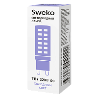Лампа светодиодная Sweko JCD G9 7W 6500К 230V "Кукуруза" (1/10/100)